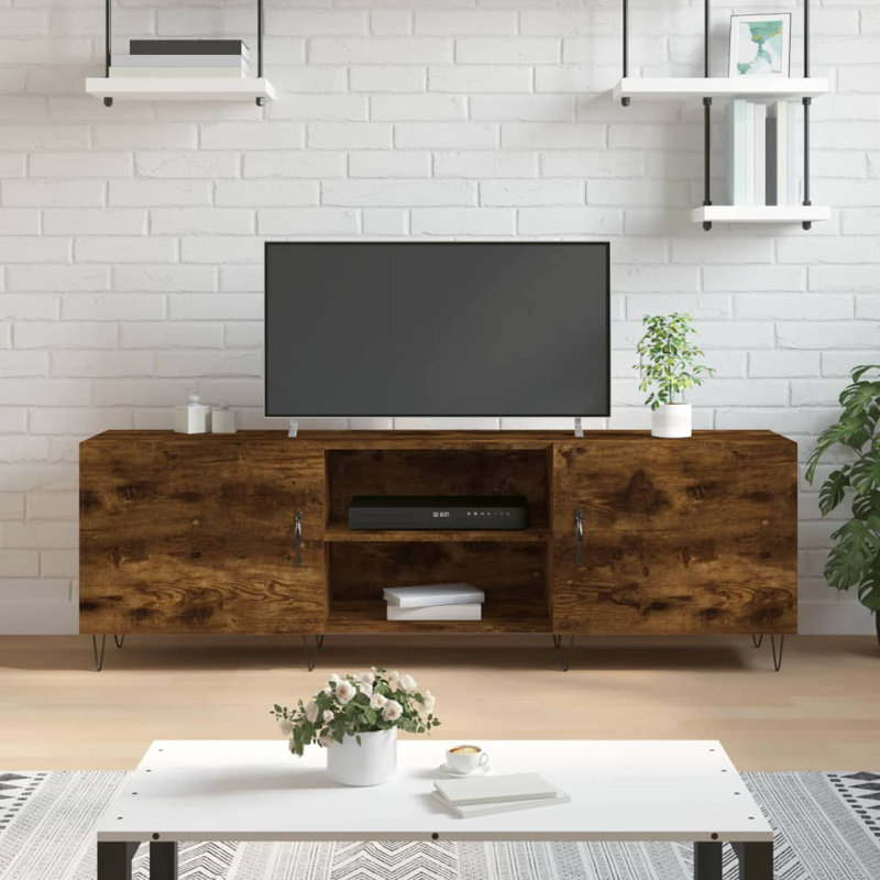 Aspasios TV Stand for TVs up to 65", Smoked Oak