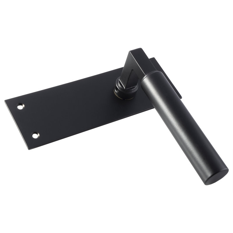 Earnestine Latch Door Handle, Matt Black