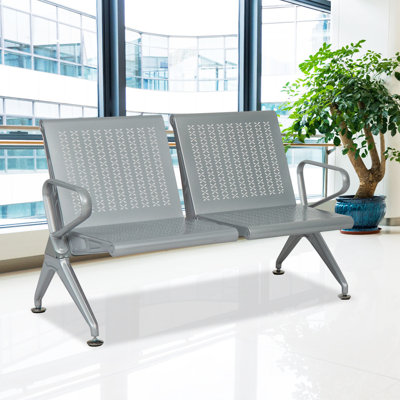 Metal Seat Tandem Seating with Metal Frame