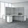 Easy Office L-Shaped 2 Person Cubicle with Cable Management