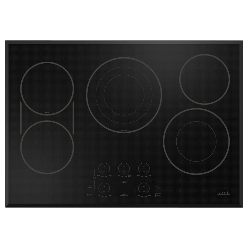 Plaque de cuisson électrique 29,88 po avec 5 éléments, Noir