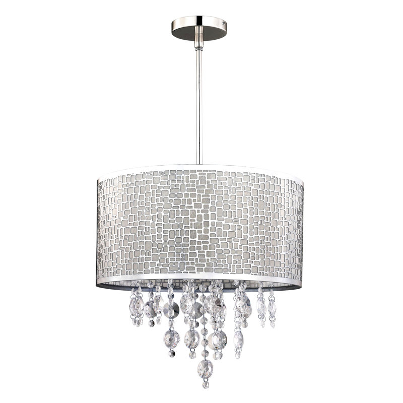 Luminaire suspendu cylindrique à 4 lumières Jill