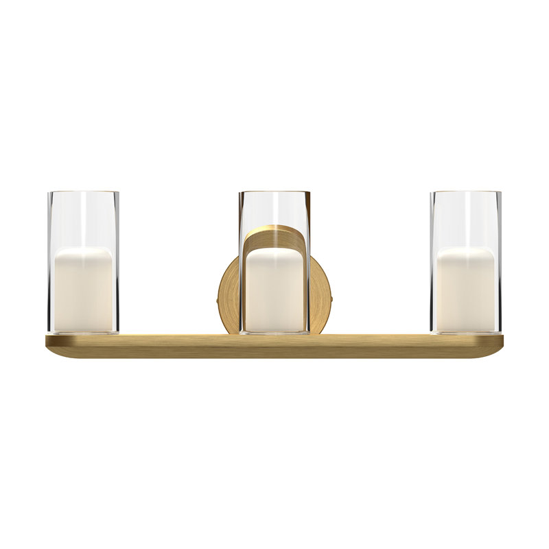 Birch 3 - Light LED Vanity Light, Brushed Gold
