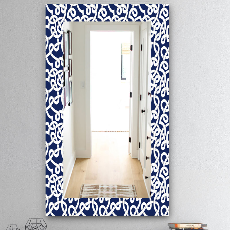 Miroir mural 15 mid-century scandinave, H 39,4 po x l 29,5 po, Géométrique 2