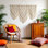 Grande décoration murale en macramé - art mural tapisserie Boho