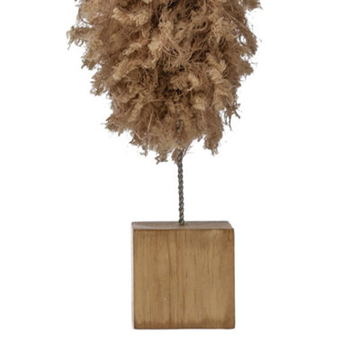 Fabric Yarn Tree with Wood Base