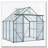 8X6FT-Green Double Door Polycarbonate Greenhouse Raised Base and Anchor Aluminum Heavy Duty Walk-in Greenhouses for Outdoor Backyard in All Season-120352677-120352678