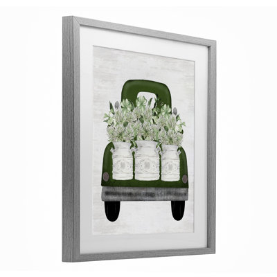 Spring Shamrock Assortments Truck, reproduction encadrée sous verre
