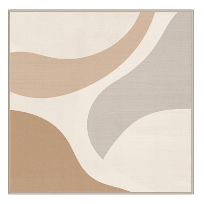 Tapis beige lavable à la machine - minimaliste Arverne