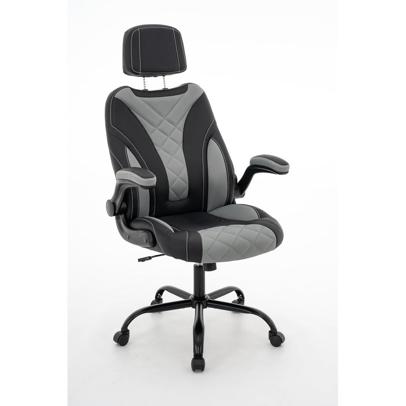 Fauteuil de direction Aime, Gris / Noir