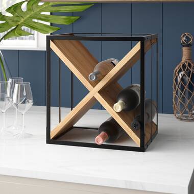 Kamenstein Butterfly Countertop Free-Standing Wooden Wine Rack, Dark Brown,  8-Bottle & Reviews