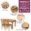 Sorrento 6 -Person Extendable Oak Solid Wood Dining Set-94103715