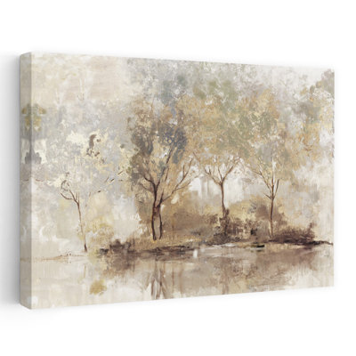 Golden Hour, paysage, arbre, nature, peinture, art impressionniste contemporain