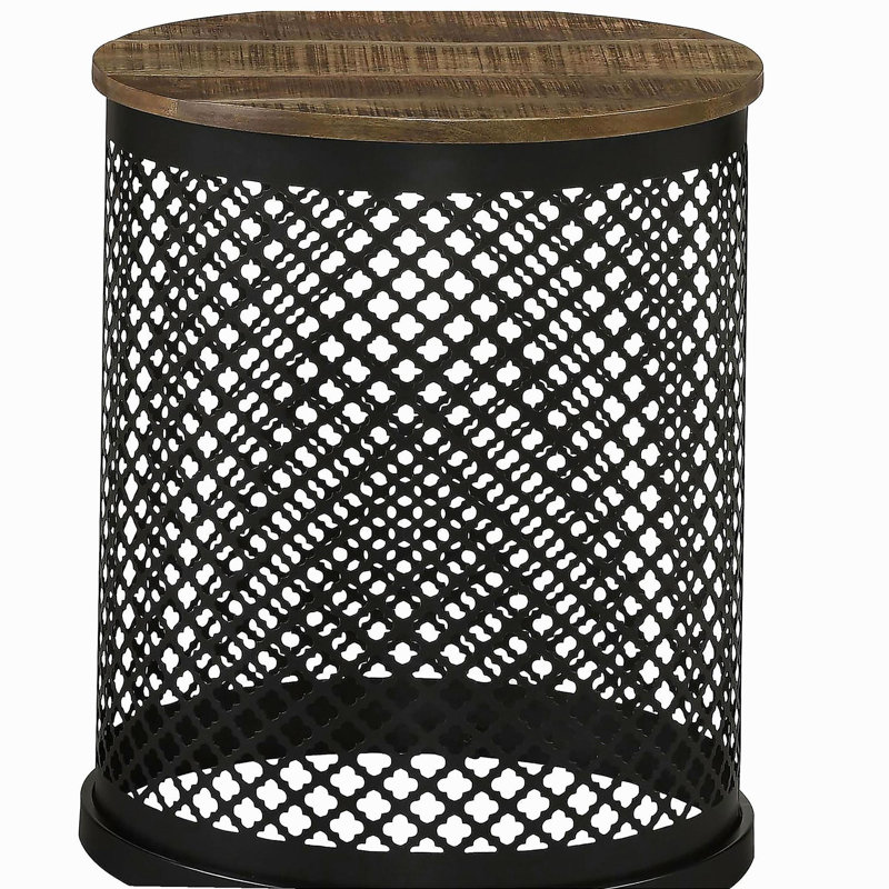 Table d'appoint naturelle et noire