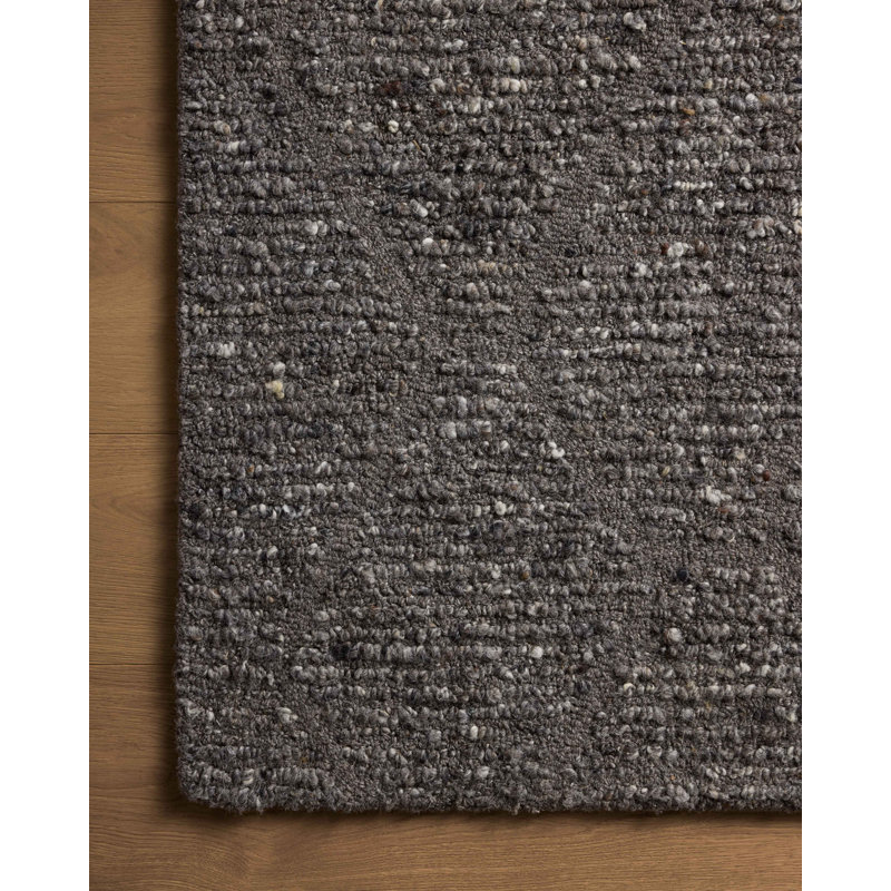 Granite Gray Hand-Tufted Wool Rectangular Area Rug 7'9" x 9'9"