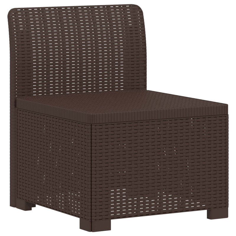 55 cm W Patio Sofa, Brown