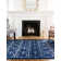 Glam Navy Blue Silver Area Rug