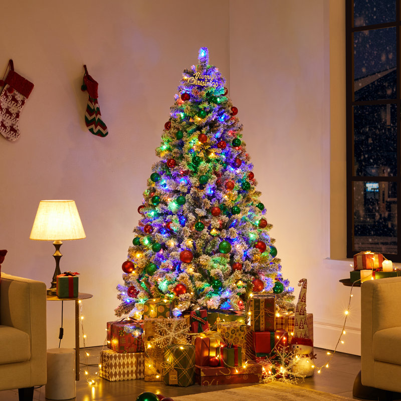 Arbre de Noël artificiel en épinette Jaleana, 6', Vert