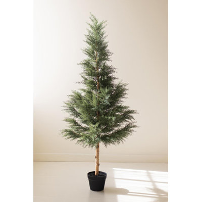 Cyprès artificiel 60 po en pot plastique