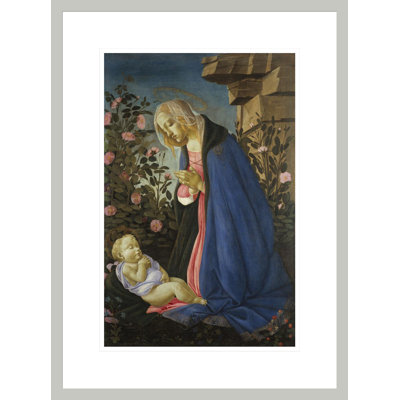 The Virgin Adoring the Sleeping Christ Child by Sandro Botticelli -Framed Giclee Print