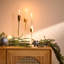 Guirlande de Noël pré-décorée en forme de boule de Noël illuminée noire et blanche-101826303