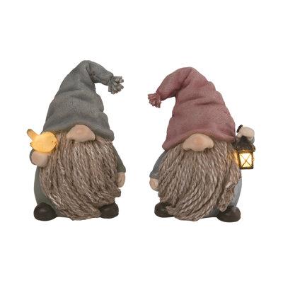  Ensemble de 2 gnomes tressés en résine