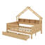 Lits plateforme pleine grandeur avec DEL, tablettes de rangement, tiroirs et garde-corps-297313204
