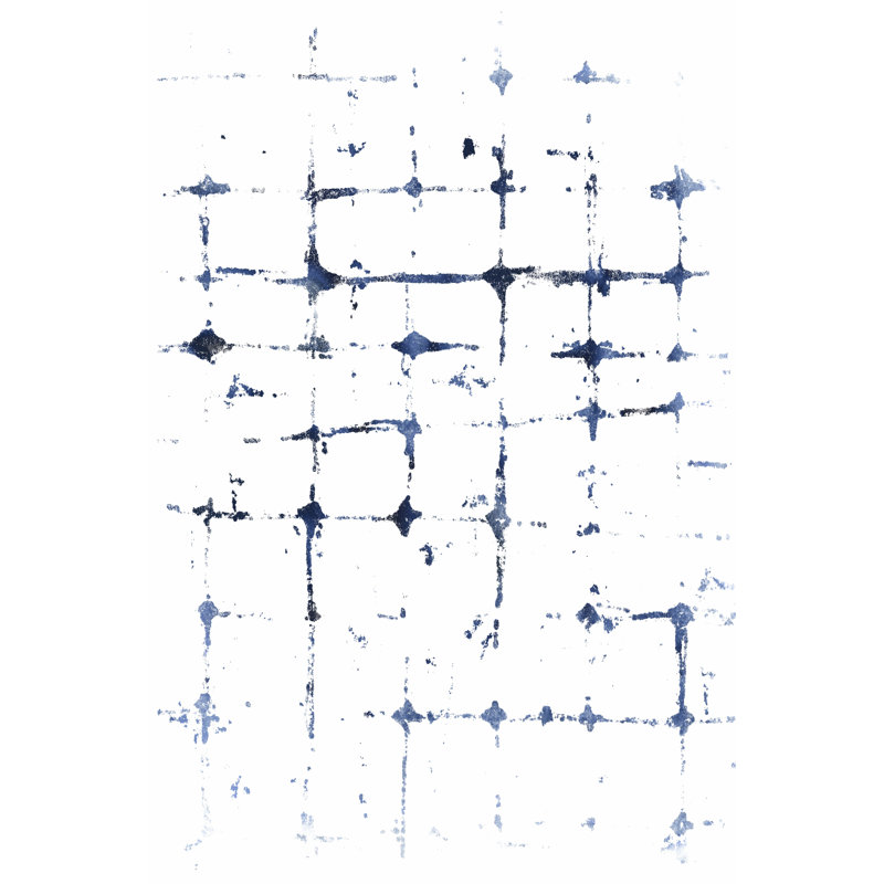 Indigo Ink Motif VII by June Erica Vess - Wrapped Canvas Print, 46cm H x 30cm W x 3.8cm D