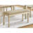 Bench, 41" Rectangular, Kitchen, Dining Room, Entryway, Bedroom, Upholstered, Wood, Antique White Solid Wood, Beige Linen-Look Fabric, Transitional-126739668-126739669