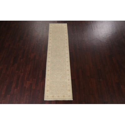 Peshawar Chobi One-of-a-Kind 2'7" X 10'1" New Age Runner Wool Area Rug in Beige