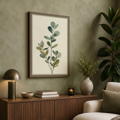 Study in Sage Botanical - Wrapped Canvas