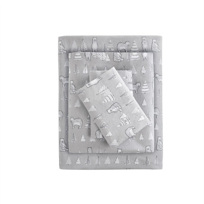 Ensemble de draps en flanelle de coton 4 pièces Gracie Mills
