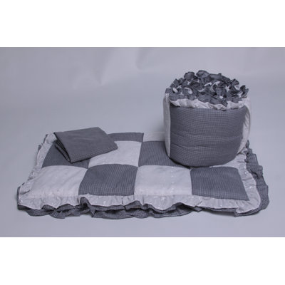 Eustace Gingham Cotton Blend Cradle Bedding Set