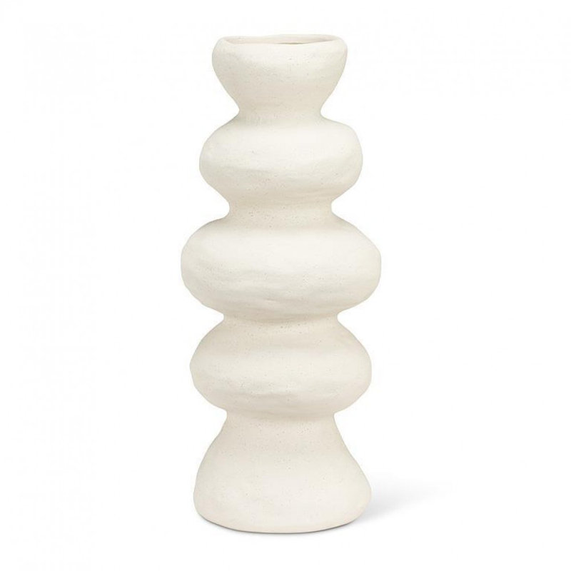 Vase empilé Pebble Look, H 15,50 po x l 6 po x P 6 po
