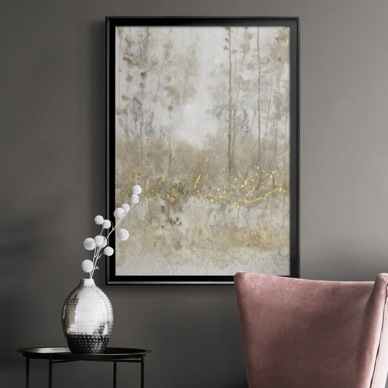 Thicket Of Trees III - reproduction d'art sur toile, H 30,5 po x l 22,5 po x P 1 po, Cadre noir