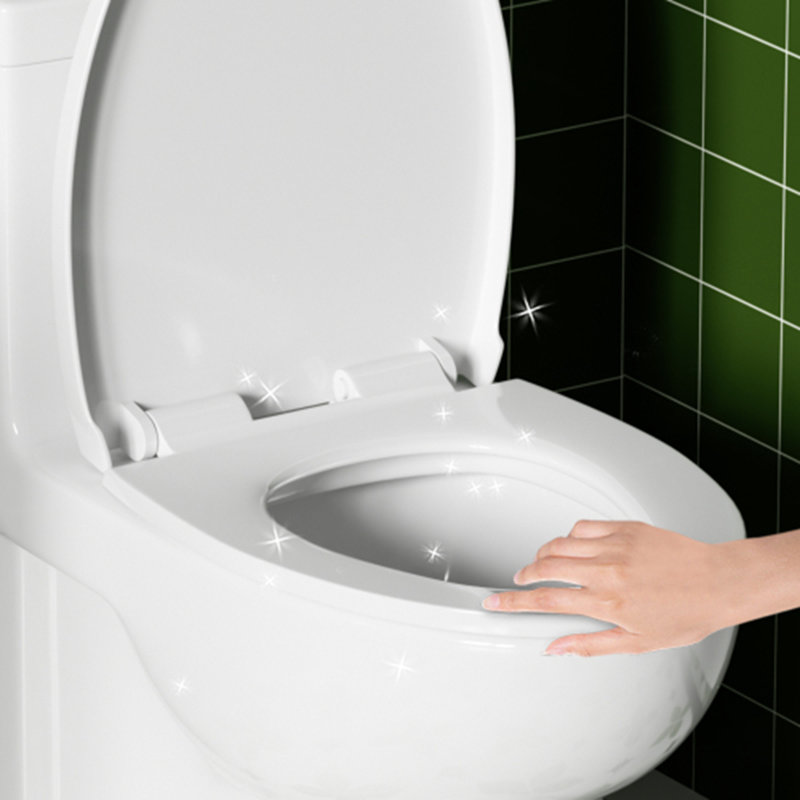 Toilette allongée à hauteur simple et à chasse d'eau