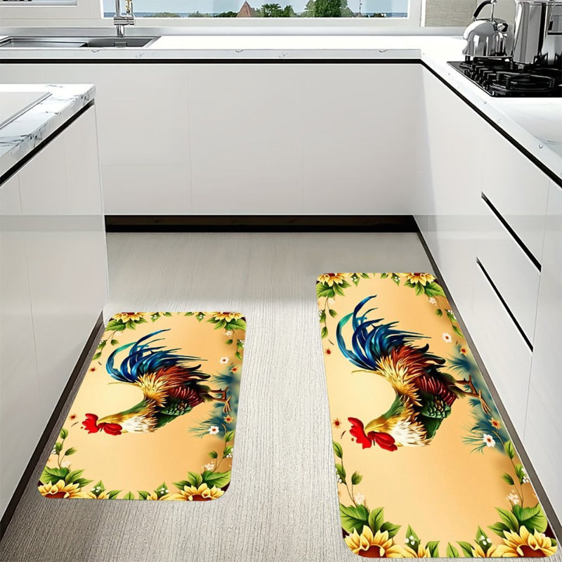 Tapis de cuisine 2 pièces Rooster