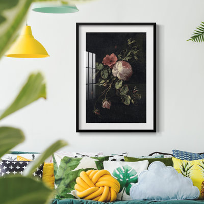 Imprimé floral rétro CCL XXXVI - impression encadrée