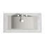 Évier de meuble-lavabo simple rectangulaire en porcelaine vitrifiée l 35,9 po x P 18,25 po Tucson en blanc pour robinet à entraxe de 8 po-98796511