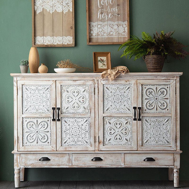 Buffet en bois manufacturé rétro, 59.06