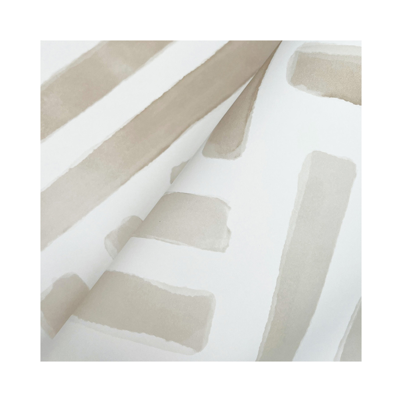 Unpasted Abstract Wallpaper, Beige