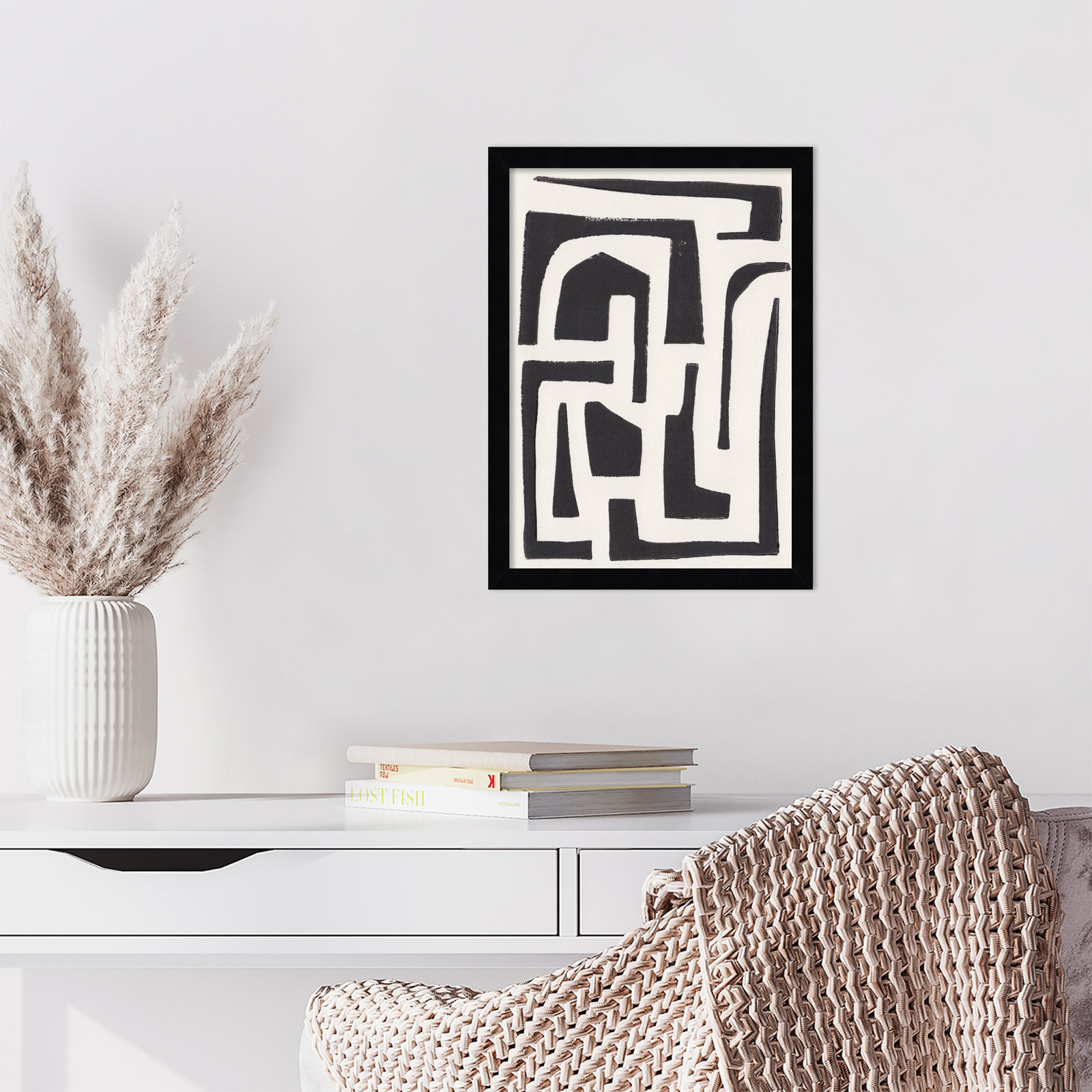 Neighborhood Print by Alisa Galitsyna, Black, 17" H x 13" W x 1" D