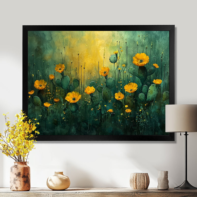 «Dahlia Flower Summer Horizons I» - art mural Dahlia, Cadre simple, Noir, H 12 po x l 20 po