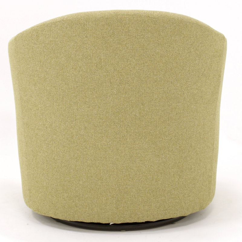Antai Upholstered Swivel Barrel Chair, Citron
