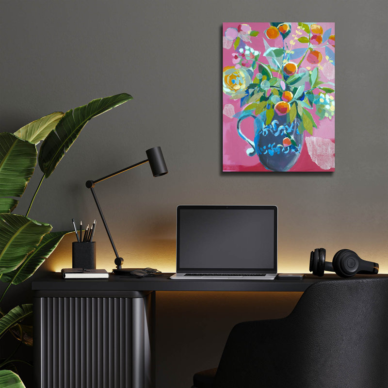 "Floral rose" par Jenny Westenhofer, H 16 po x l 12 po x P 0,13 po