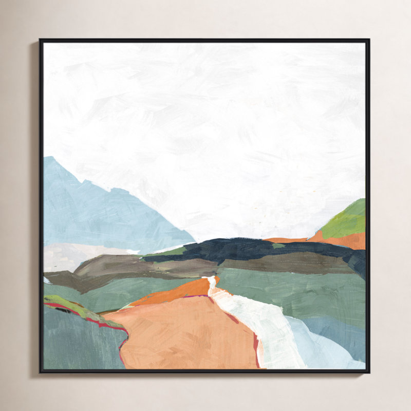 Addy April Morning - Peinture sur toile à cadre flottant, H 46,5 po x l 46,5 po, Espresso