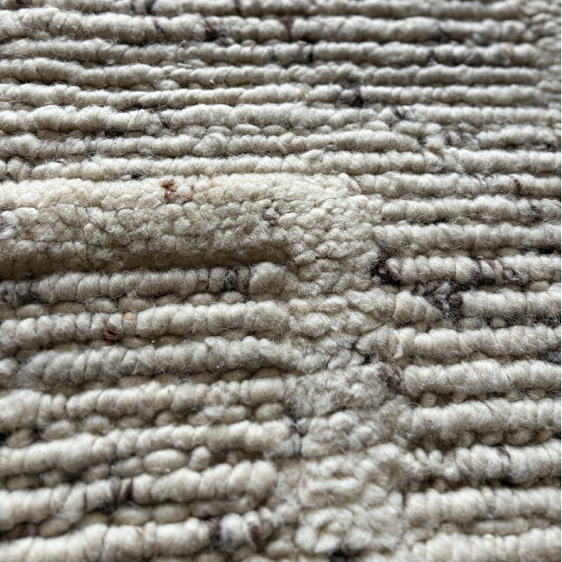 Hand Knotted Wool Area Rug in Gray, Rectangle 6' x 9'