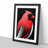 FRM-V0523-351X Cardinal Bird Abstract - Single Picture Frame Print-1212114112-1212114114