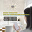 36in ceiling fan with lights remote contro à intensité variable led,6 gear wind speed fan light