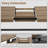 63-83" Extendable Dining Table for 6-8, Industrial Rectangular Kitchen Table with Metal Frame-1393446389